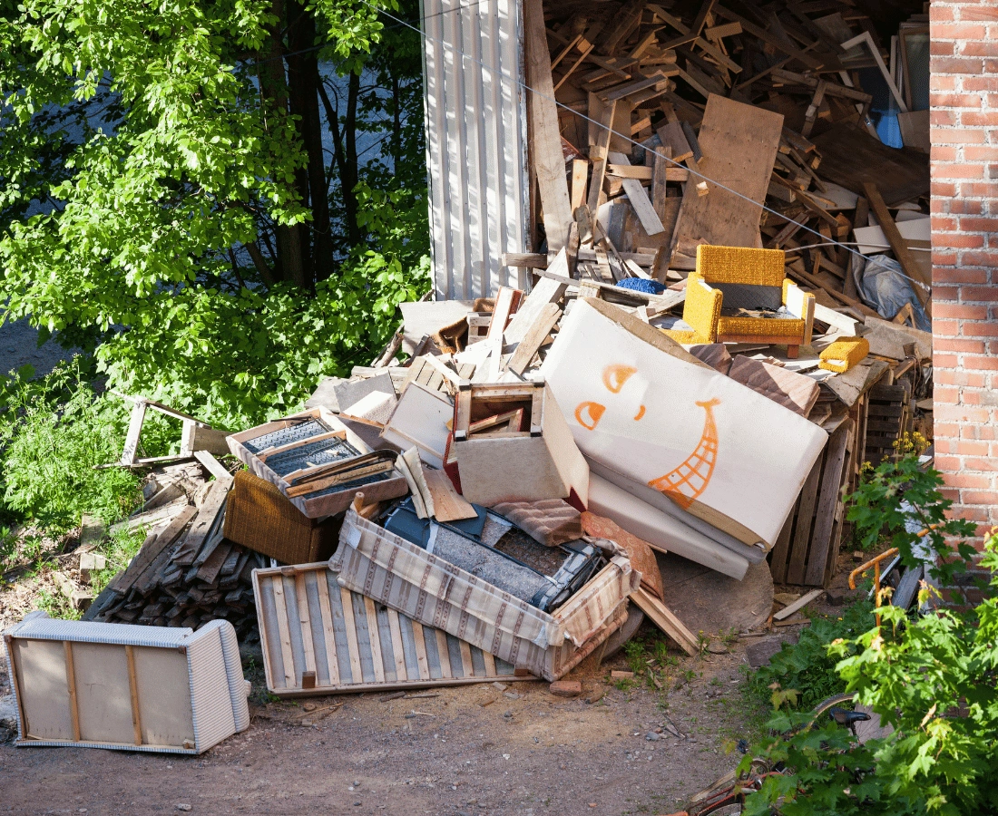 Yard debris removal by Medleys Junk Removal & Hauling