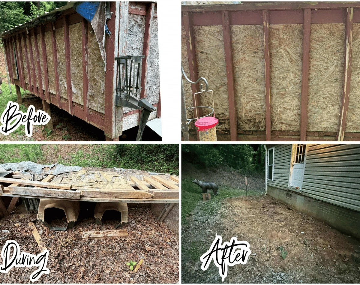 before and after removal 9