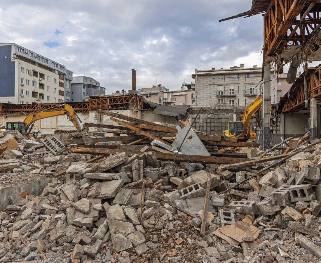 Demolition cleanup by Medleys Junk Removal & Hauling